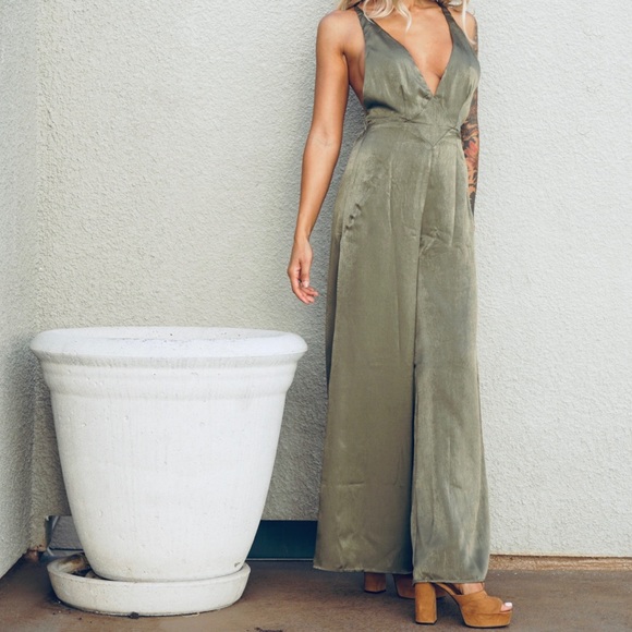 Boho Chic Spell Style Backless Silk Like Jumpsuit - Picture 5 of 8